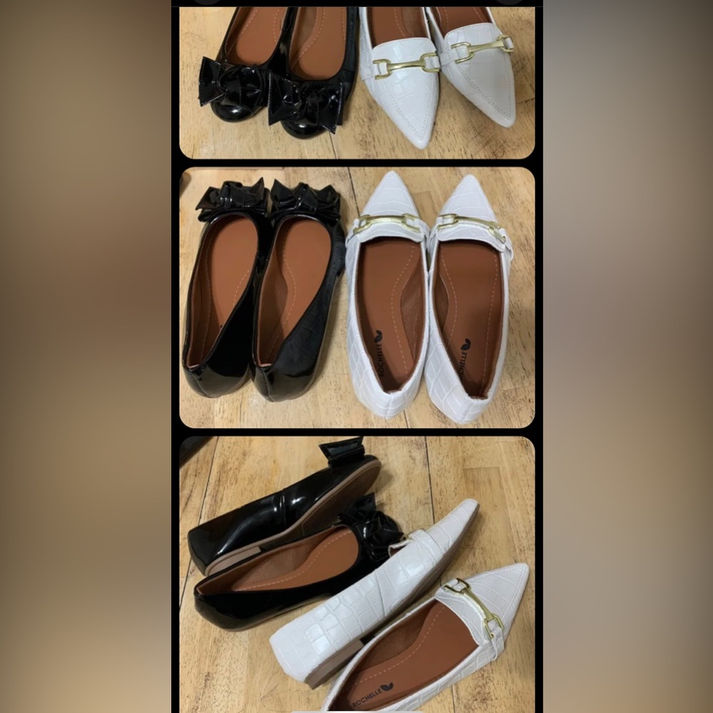 Rochelle Brazilian ballet flats - 2 pairs - size 6